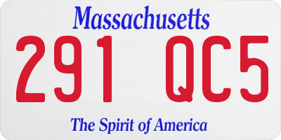 MA license plate 291QC5
