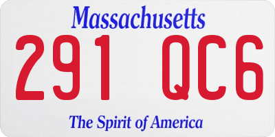 MA license plate 291QC6