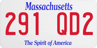 MA license plate 291QD2