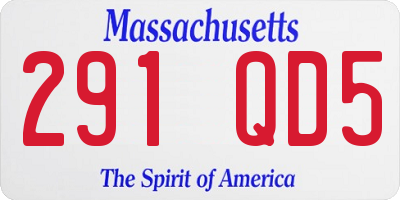 MA license plate 291QD5