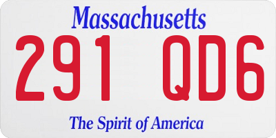 MA license plate 291QD6