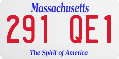 MA license plate 291QE1