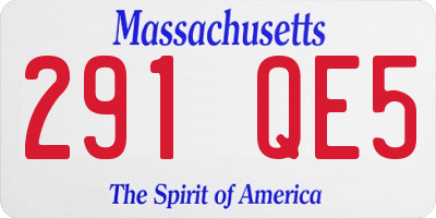 MA license plate 291QE5