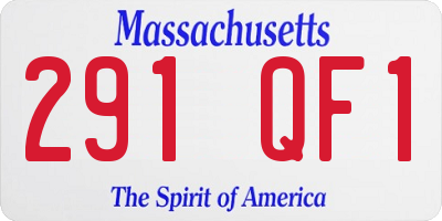 MA license plate 291QF1