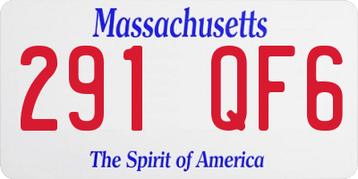 MA license plate 291QF6