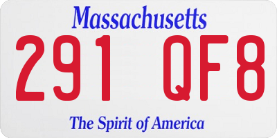 MA license plate 291QF8