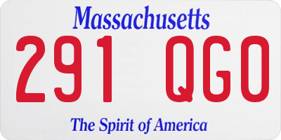 MA license plate 291QG0