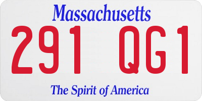 MA license plate 291QG1