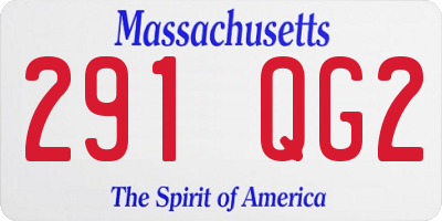 MA license plate 291QG2