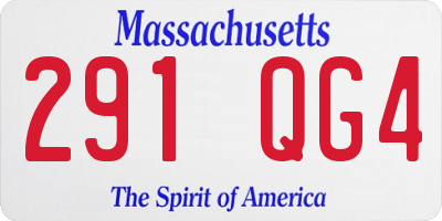 MA license plate 291QG4