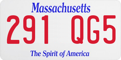 MA license plate 291QG5