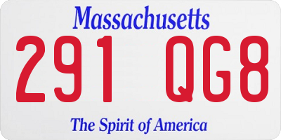 MA license plate 291QG8