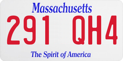MA license plate 291QH4