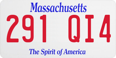 MA license plate 291QI4