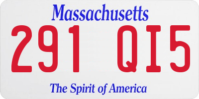 MA license plate 291QI5