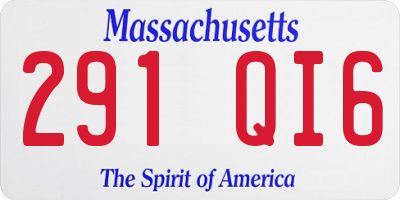 MA license plate 291QI6