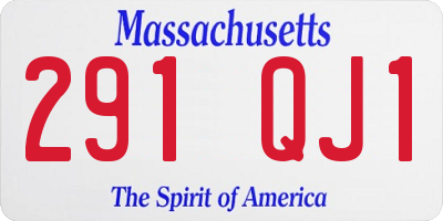 MA license plate 291QJ1