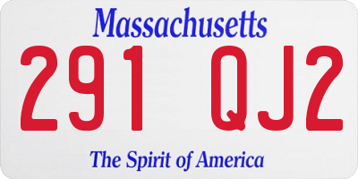 MA license plate 291QJ2