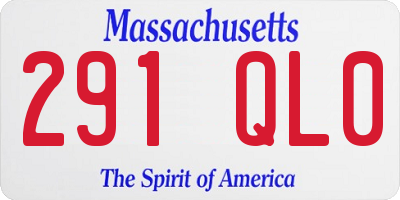 MA license plate 291QL0