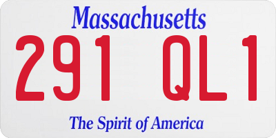 MA license plate 291QL1