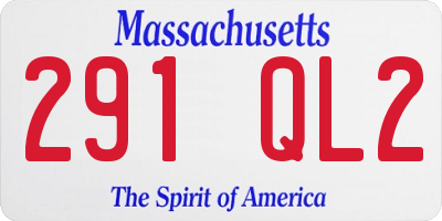 MA license plate 291QL2