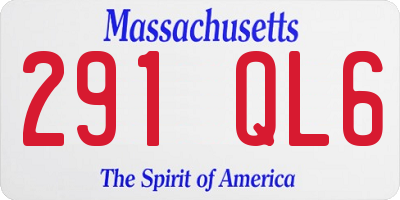 MA license plate 291QL6