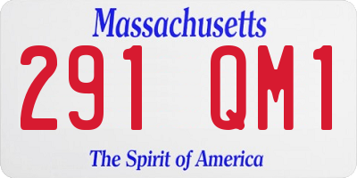 MA license plate 291QM1
