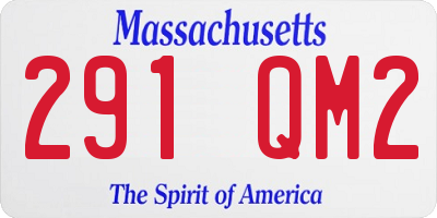 MA license plate 291QM2