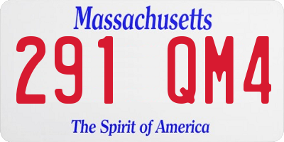 MA license plate 291QM4