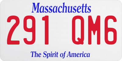 MA license plate 291QM6