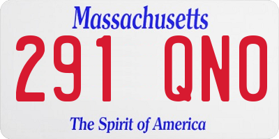 MA license plate 291QN0