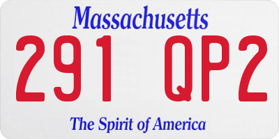 MA license plate 291QP2