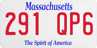 MA license plate 291QP6