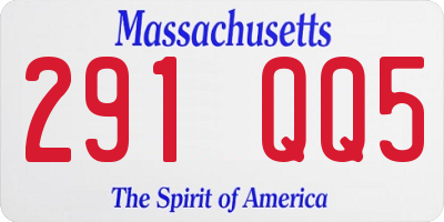 MA license plate 291QQ5