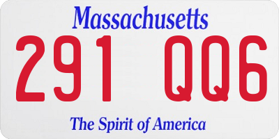 MA license plate 291QQ6