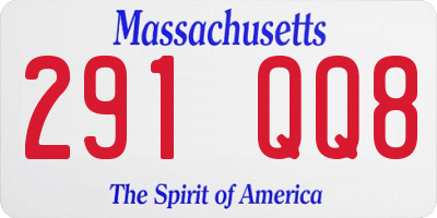 MA license plate 291QQ8
