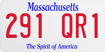 MA license plate 291QR1