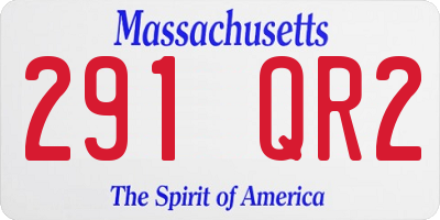 MA license plate 291QR2