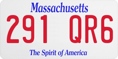 MA license plate 291QR6