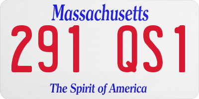 MA license plate 291QS1