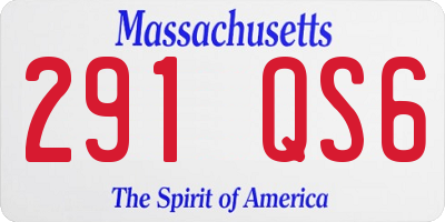 MA license plate 291QS6