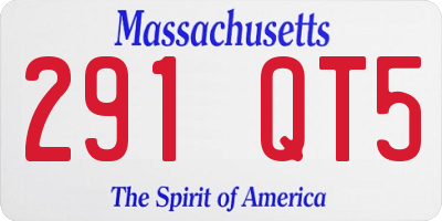 MA license plate 291QT5
