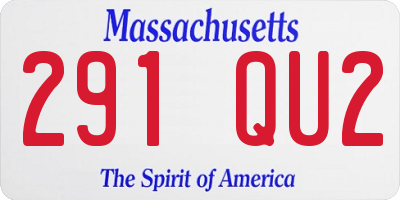 MA license plate 291QU2