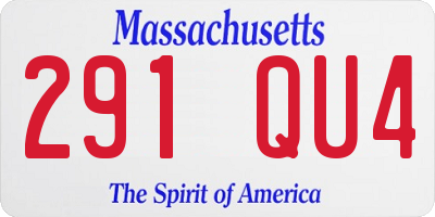 MA license plate 291QU4