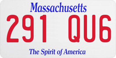 MA license plate 291QU6