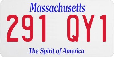 MA license plate 291QY1