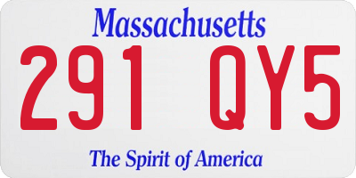 MA license plate 291QY5