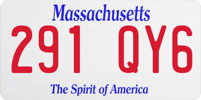 MA license plate 291QY6