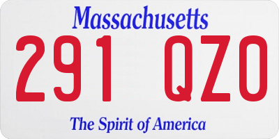 MA license plate 291QZ0