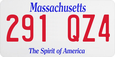 MA license plate 291QZ4